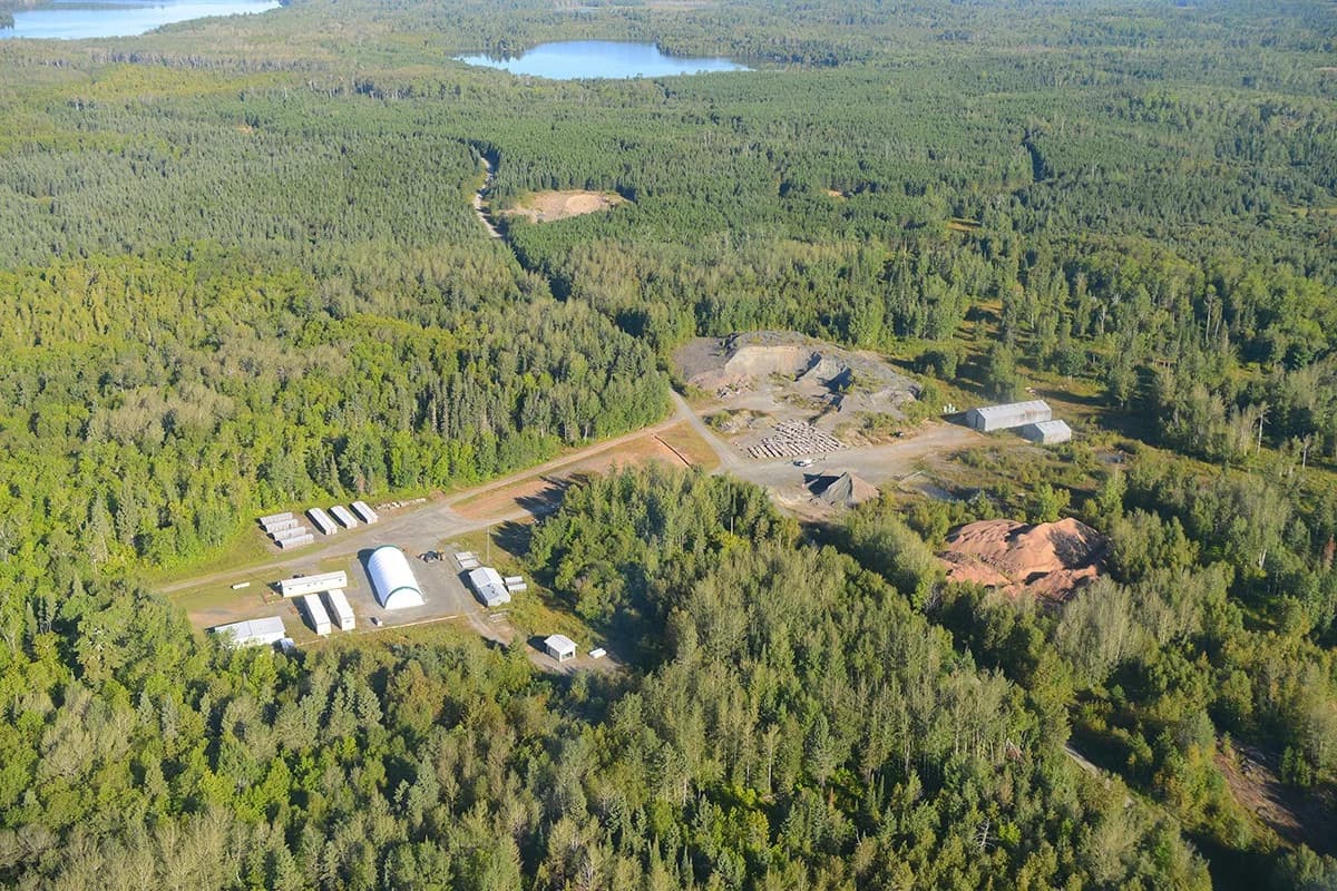 Aerial view of Cameron Project camp and infrastructure