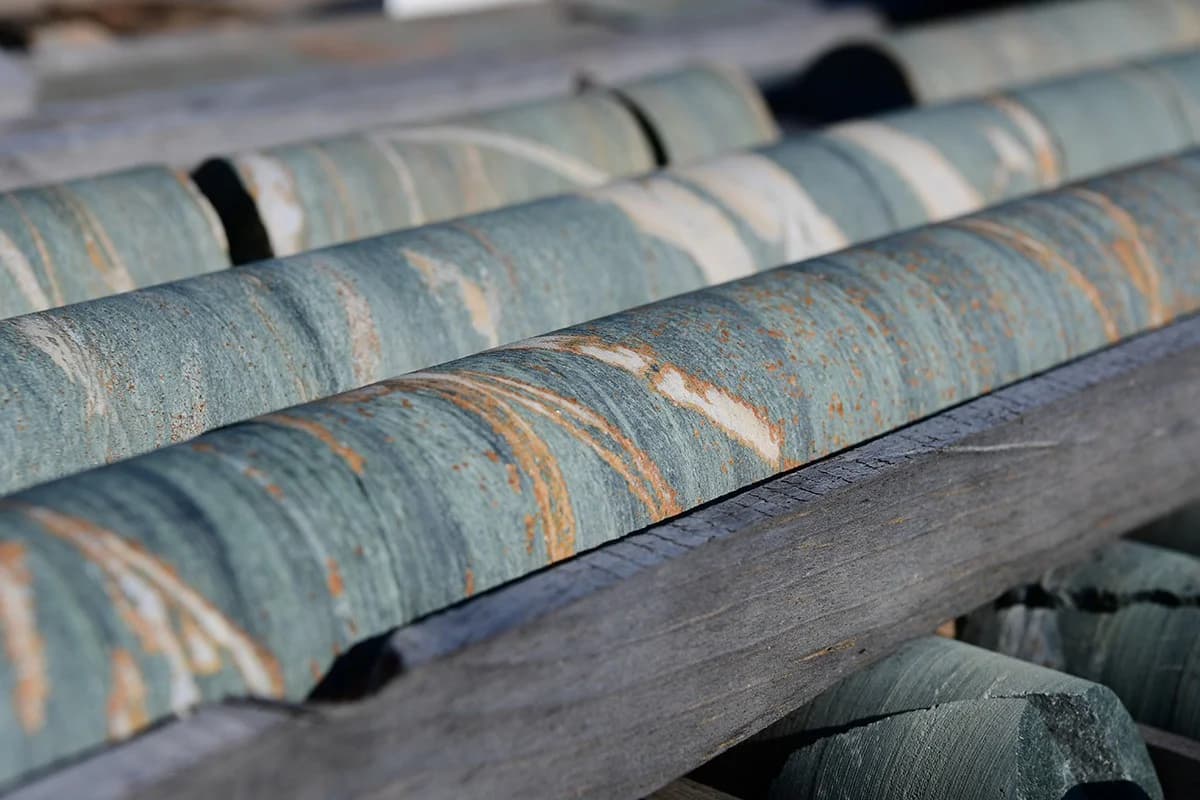 Mineralized drill core samples from Cameron Project